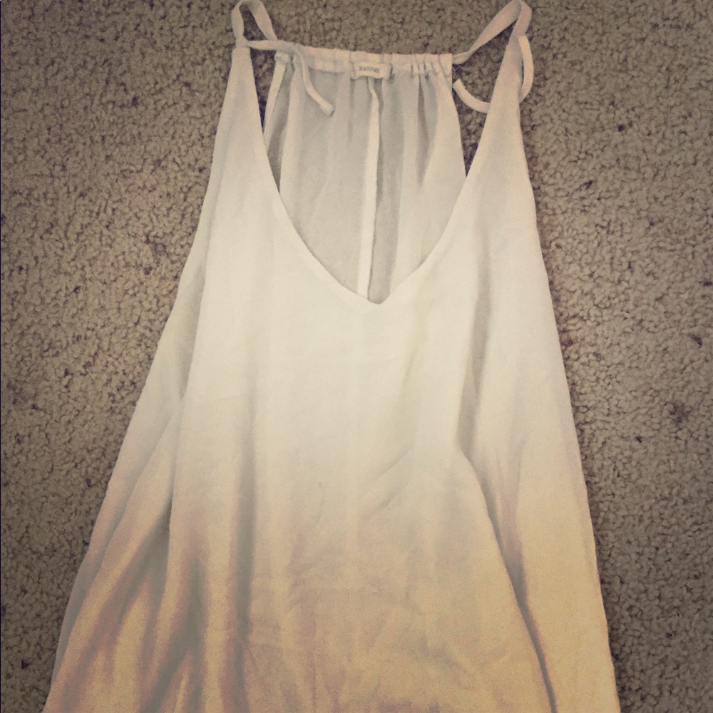 White flowy top
